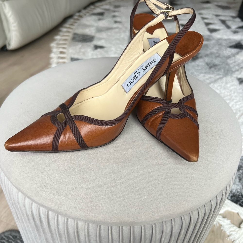 JIMMY CHOO sling back pumps